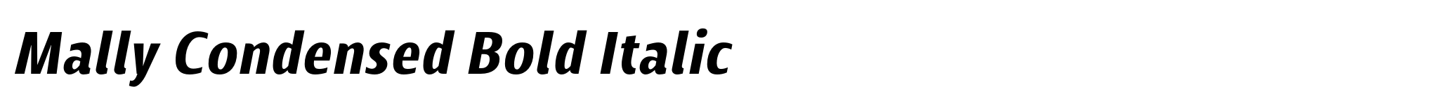 Mally Condensed Bold Italic image